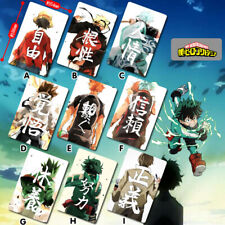 9pcs Japanese Anime My Hero Academia Card Sticker Bus Subway Card Sticker picture
