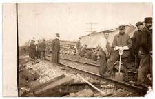 OH Ohio Elida Pennsylvania Railroad Train Wreck Allen County Postcard RPPC picture