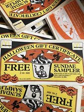 VINTAGE McDonalds Halloween UNUSED Gift Certificates Coupon Book (12) From 1985 picture