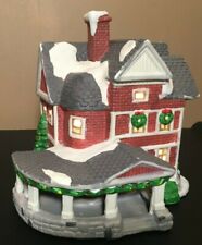 **Vintage O'WELL LIGHTED CHRISTMAS VILLAGE HOUSE w/CURVED PORCH 1994 w/CORD picture
