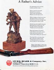 1981 Print Ad of Sturm Ruger Firearms A Father's Advice Poem by Mark Beaufoy picture