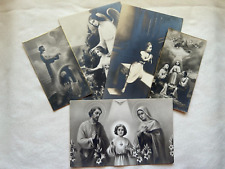 5 Exquisite Antique Vintage Sepia 1934 Religious Catholic Assortment HOLY CARDS picture
