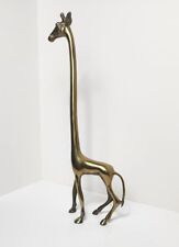 Vintage Brass MCM Giraffe Figurine Decorative Statue 21.5