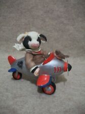With You My Spirits Soar - Plane - Mary Moo Moo Cow Figurine picture