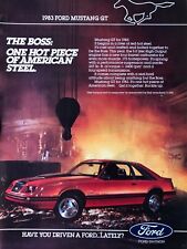 Vintage 1983 Ford Mustang 5.0 GT original color ad picture