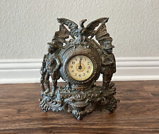 Vintage Brass Cast Iron Warner Instrument Co. Army & Navy Rare Clock 3087 - Read picture