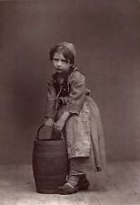 French Child Actress as Cosette Les Misérables antique 1880s photoglypty photo picture