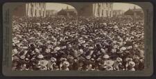 Massed thousands at Seattle, Wash, to hear Pres Roosevelt on Alask- Old Photo picture