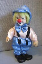 Older/Vintage Wind-Up Musical Animated Porcelain Clown Free-Standing 10” picture