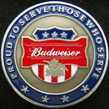 Budweiser Proud to Serve those who Serve Rare Challenge Coin picture