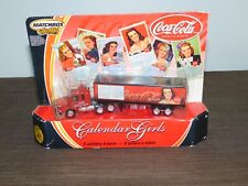 VINTAGE TOY COCA COLA 2001 MATCHBOX CALENDAR GIRLS TRACTOR TRAILER NEW picture