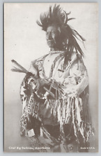 Chief Big Darkness Assiniboine Arcade Card c1940s Native American picture