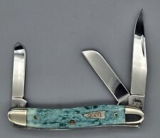 2005 Case XX 6318 SS Medium Stockman Jade Jigged Bone Pocket Knife Rare Color picture