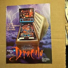 original 11.5-8”  1993 Dracula, Williams pinball Bram Stoker’s ARCADE GAME FLYER picture
