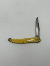 Vintage Deal K Co USA Single Blade Folding Pocket Knife Yellow picture