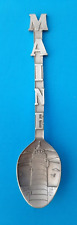 Collector Souvenir Spoon-MAINE, Solid Pewter, Lighthouse picture