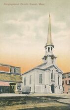 EVERETT MA - Congregational Church Postcard picture