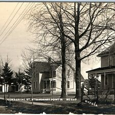 c1910s Strawberry Point, IA Commercial St Houses RPPC Photo Postcard Accola A52 picture