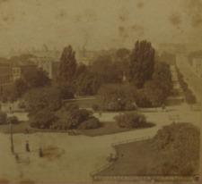 c 1890 Stereoview Photo Birdseye View Oslo Norway Student Grove Royal Palace picture