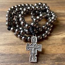 Jesus Prayer Beads Chotki Black Paracord Steel Beads Eastern Catholic Orthodox picture
