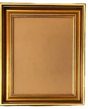 Vintage Wood Frame Deep Set Curved Molding Bronze and Gold Colored picture