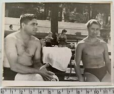 RARE 1950s Russian Criminal TATTOO USSR Shirtless Couple Men Vintage Photo picture