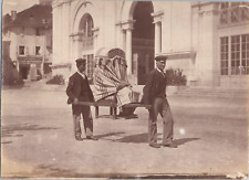 France, Aix-les-Bains, load-bearing chair, vintage print, ca.1880 vintage print  picture