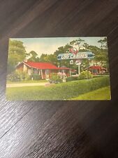 LINEN ROADSIDE Postcard--FLORIDA--Panama City--The Log Cabins--Modern Cottages picture