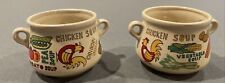 2 Vintage Soup Bowl Mug Tomato, Pea, Chicken, Onion Soup Made in Japan picture