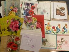 Lot of 30 Unused Vintage 1960s - 90s Greeting Cards Invites Floral Jean O’Brien picture