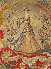 Large Antique 19th Century French Needle Point Petit Point Piece  WW687 picture