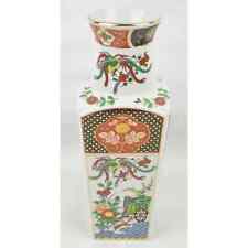 IMARI Japanese Square Vase Expressly Produced For Heritage Mint, LTD 10'' Tall picture
