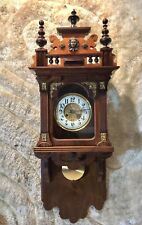 Vintage Antique Germany F.M.S  Vienna,Strikes Clock,With Carved Walnut Case picture