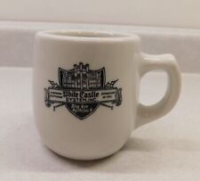 Vintage White Castle  6 oz Coffee Mug Cup With Ashtray Bottom Black Logo picture