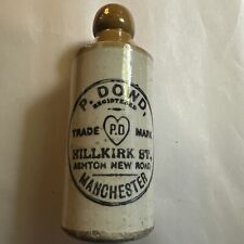 Rare Vintage English Brewed Beer  Bottle Manchester NY Stoneware picture
