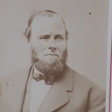 Vintage Photograph Cabinet Card Suit Man With Beard Dunshee Bros Rochester N.Y.  picture