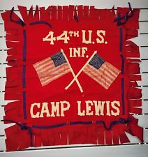 Antique U.S. Army 44th U.S. Infantry Camp Lewis Pillow Case WW1 Felt Material picture
