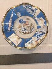 Vintage Glass Dish- First Lunar Landing Of Mankind  picture