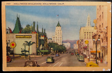 Vintage Postcard 1930-1945 Hollywood Boulevard, Hollywood, California (CA) picture