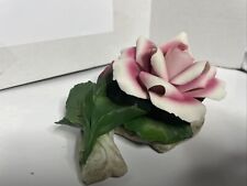 Capodimonte Napoleon, Large Purple Rose &  1 rose bud arranged on a branch Exc picture