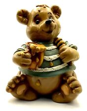 Vintage Teddy Bear with Honey Pot Coin Saving Money Bank Piggy Bank picture