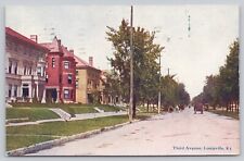 Postcard Louisville KY Third Avenue Residences and Autos Along Street Post 1910 picture