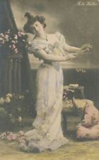Reta Walter Hand Colored Real Photo Postcard - German Soprano Murdered at Age 21 picture