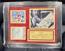 Walter E. Disney Signed Check Jul 24, 1961 Framed W/Photos 16X20 JSA picture