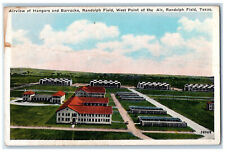 c1920's Air View, Hangars and Barracks, West Point, Randolph Field, TX Postcard picture
