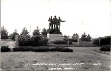 RPPC Lumberman's Monument Statue Oscoda MI Vintage Postcard V79 picture