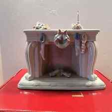 LLADRO Porcelain 6668 Fireplace Night Before Christmas Up The Chimney He Rose picture