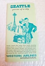 1967 SEATTLE prevue of a city WESTERN AIRLINES INTERNATIONAL Brochure  picture
