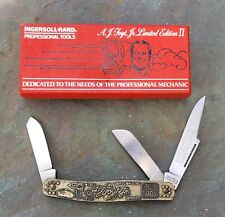 VINTAGE IMPERIAL AJ FOYT JR LIMITED EDITION 3-BLADE MECHANIC STOCKMAN KNIFE RARE picture