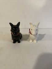 Vintage Scottie Dog Collection Salt Pepper Shakers Black And White Color picture
